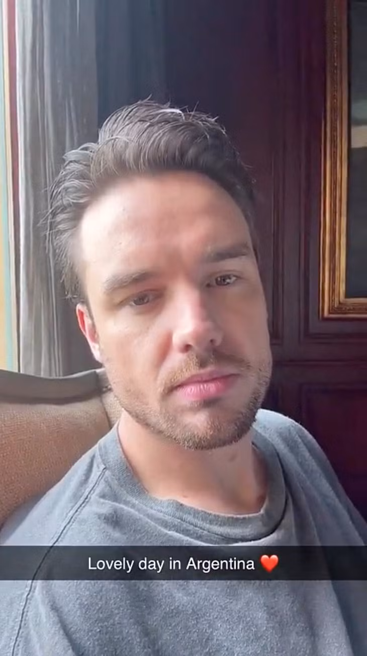Ảnh chụp màn hình video cuối cùng được Liam đăng khi còn sống trên mạng xã hội Snapchat, kèm dòng chia sẻ "Một ngày đẹp trời ở Argentina". Video được đăng chỉ vài tiếng trước khi nam ca sĩ qua đời