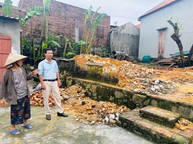 Căn nhà bị đổ sập do bão của gia đình bà Vũ Thị Nữ (thôn 9, xã Hiệp Hòa, TX Quảng Yên) sẽ sớm được xây lại từ nguồn hỗ trợ.