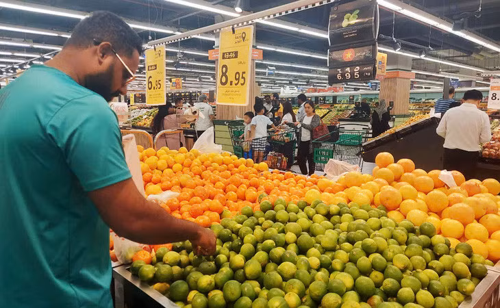 Quả chanh Việt Nam được bán tại một siêu thị ở Saudi Arabia - Ảnh: NGỌC AN