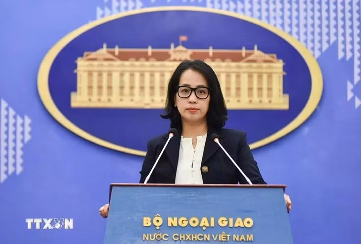Người Phát ngôn Bộ Ngoại giao Việt Nam Phạm Thu Hằng. (Ảnh: TTXVN phát)