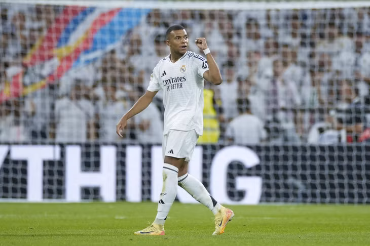 Mbappe ghi 8 bàn cho Real Madrid, nhưng chưa phải biên bản tốt nhất. Ảnh: EFE