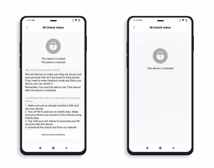 Tính năng mở khóa bootloader của điện thoại Xiaomi