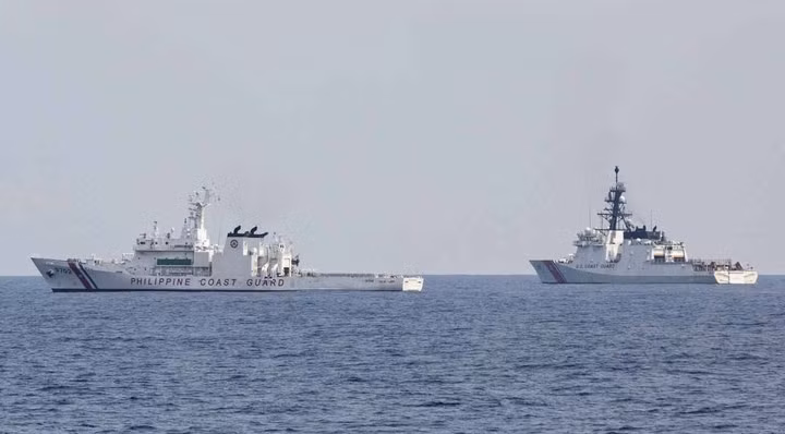Mỹ, Philippines và 4 quốc gia khác tập trận chung trên biển. (Ảnh: Reuters)