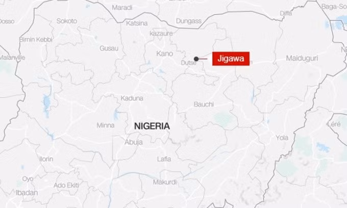 Vị trí bang Jigawa, miền bắc Nigeria. Đồ họa: CNN