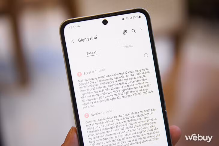 Hóa ra Galaxy AI cũng đã được tối ưu để nhận diện giọng Huế.