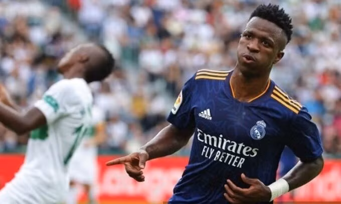 Vinicius đã ghi bảy bàn tại La Liga mùa này. Ảnh: AFP.