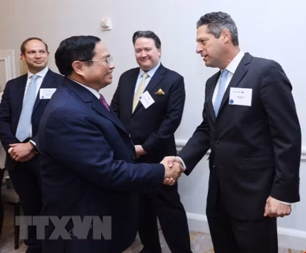 Thu tuong Pham Minh Chinh lam viec voi cong dong doanh nghiep Hoa Ky hinh anh 3