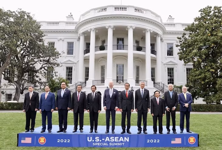 Tổng thống Hoa Kỳ và các nhà lãnh đạo ASEAN dự Hội nghị Cấp cao đặc biệt ASEAN-Hoa Kỳ 2022. (Ảnh: VGP/Nhật Bắc)