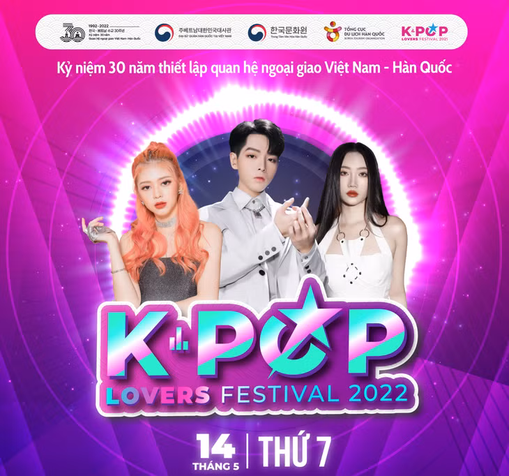Lễ hội K-pop Lovers Festival 2022 tổ chức vào ngày 14/5.