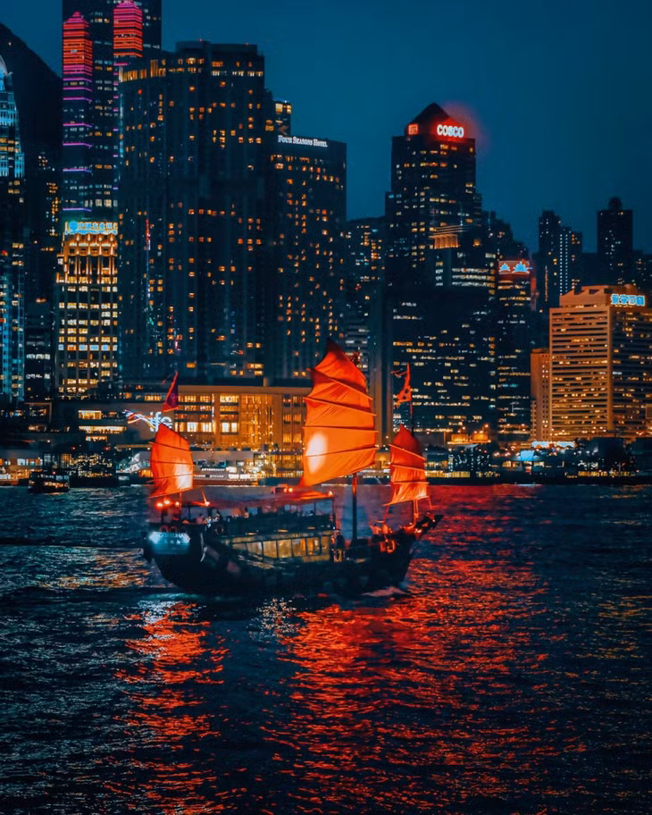Hong Kong về đêm ảnh 1