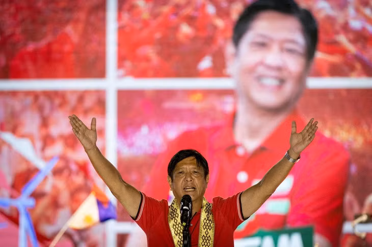 Ferdinand Marcos Jr., con trai độc nhất của cố Tổng thống Philippines Ferdinand Marcos Sr., đang duy trì vị trí dẫn đầu trong cuộc đua bầu cử tổng thống. Ảnh: Reuters.