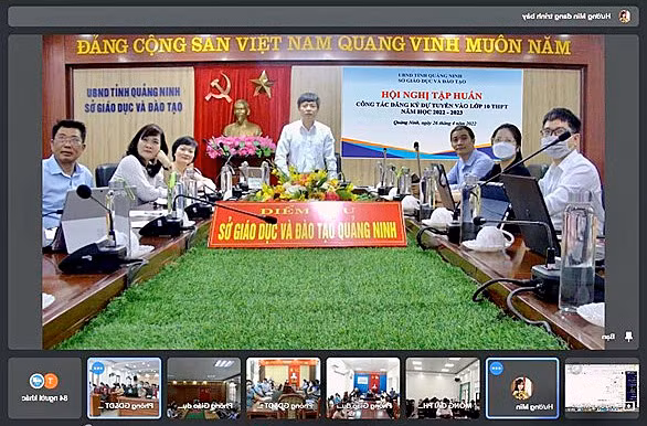 Sở GD&amp;ĐT Quảng Ninh tổ chức hội nghị tập huấn trực tuyến triển khai công tác đăng ký dự tuyển vào lớp 10 THPT năm học 2022-2023.
