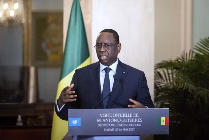 Tổng thống Senegal Macky Sall tại một cuộc họp báo ở thủ đô Dakar vào tháng này. Ảnh: AFP.