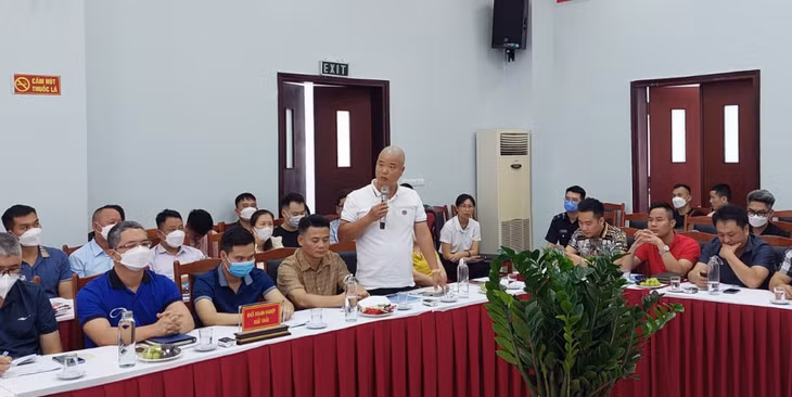 Đại diện Công ty TNHH Thương mại Vận tải Cát Tường phát biểu tại hội nghị