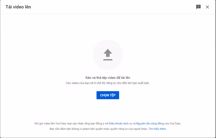 Chọn video để tải lên