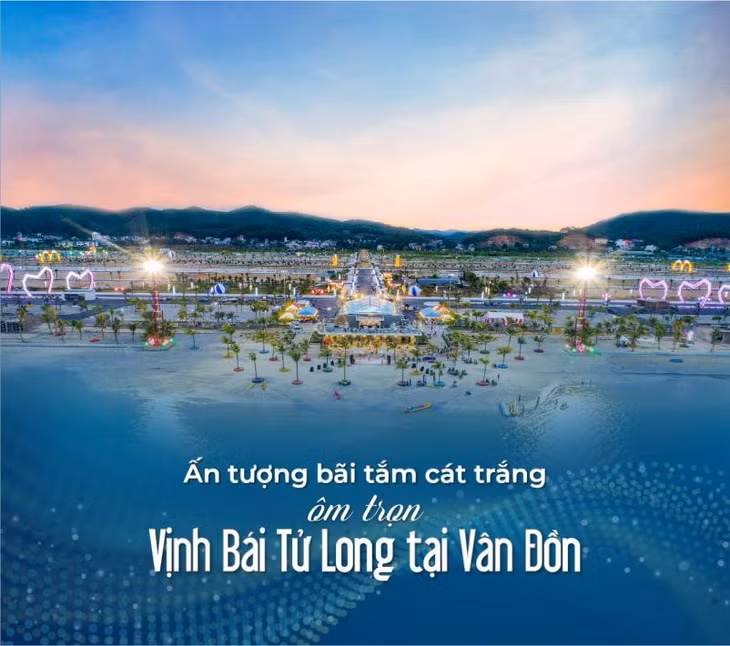 Ấn tượng bãi tắm cát trắng ôm trọn Vịnh Bái Tử Long tại Vân Đồn ảnh 1