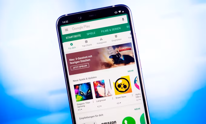 Giao diện cửa hàng ứng dụng Google Play. Ảnh: Giga