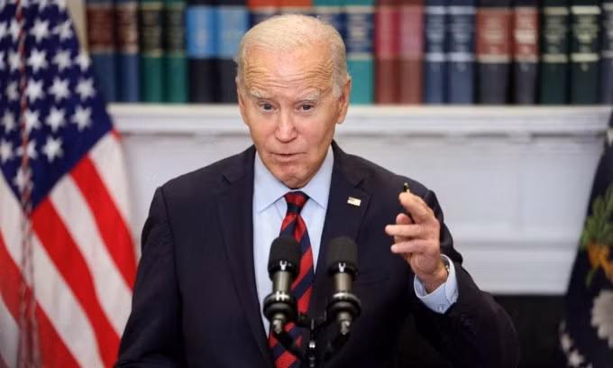 Tổng thống Mỹ Joe Biden phát biểu tại Nhà Trắng hôm 4/10. Ảnh: AFP