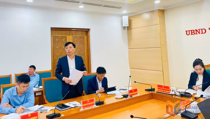 Đại diện Sở VH,TT&amp;DL phát biểu ý kiến tại cuộc làm việc.