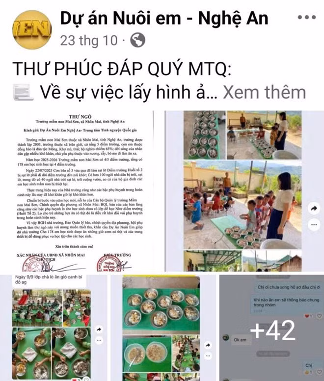 Dự án thiện nguyện "Nuôi em ở Nghệ An" bị các nhà hảo tâm tố không minh bạch. Ảnh: Ngọc Anh