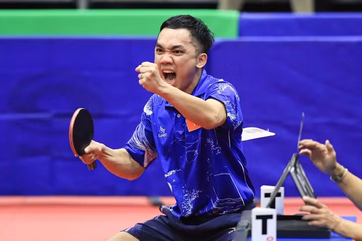 Tuyển bóng bàn Việt Nam tái lập thành tích vào chung kết đồng đội nam sau 3 kỳ SEA Games - Ảnh: LĐBB VIỆT NAM