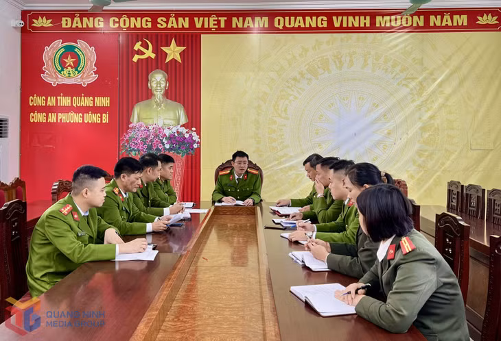 Công an phường Uông Bí triển khai công tác đảm bảo ANTT dịp cuối năm