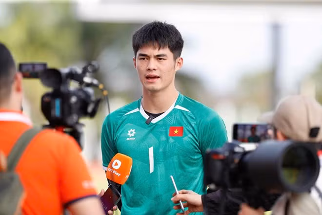 Thủ môn Trần Trung Kiên của U22 Việt Nam. Ảnh: VFF