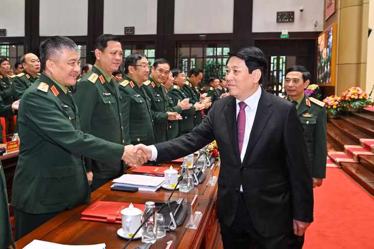 Chủ tịch nước và các đại biểu dự hội nghị. (Ảnh: THỦY NGUYÊN)