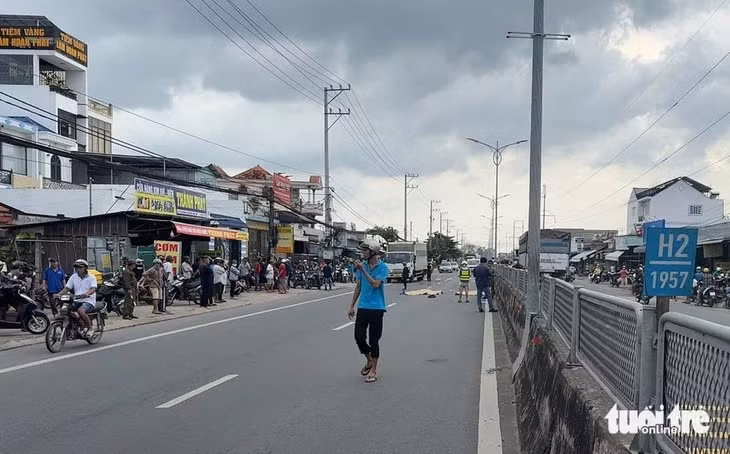 Hiện trường nơi xảy ra vụ việc - Ảnh: HOÀI THƯƠNG