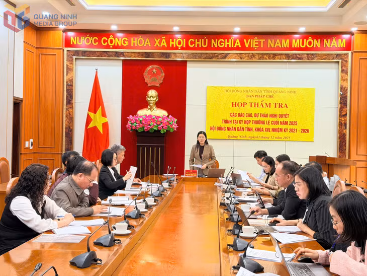 Quang cảnh buổi thẩm tra.