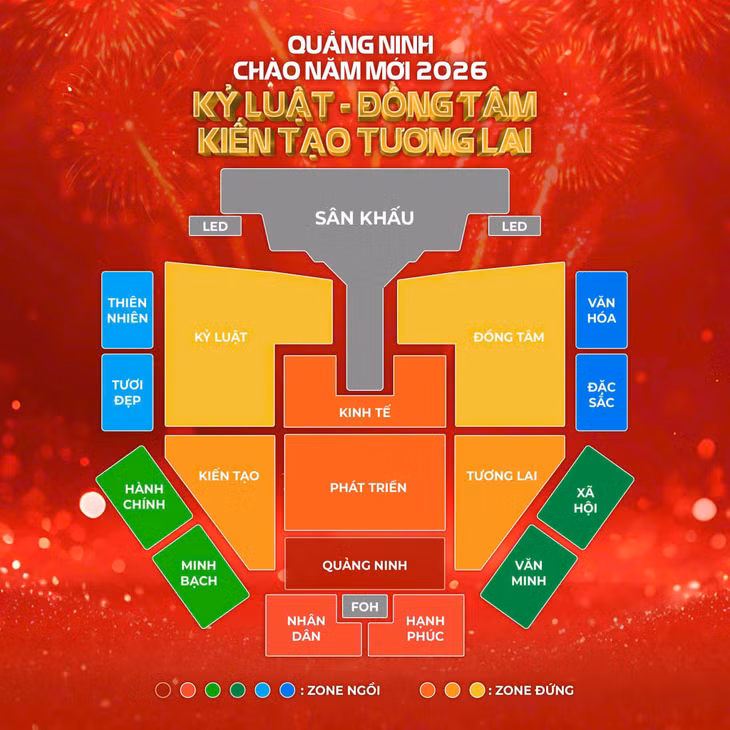 Sơ đồ chỗ ngồi tại chương trình Countdown