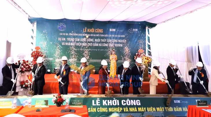 khởi công Dự án Trung tâm ương giống, nuôi thủy sản công nghiệp và Nhà máy điện mặt trời Đầm Hà.