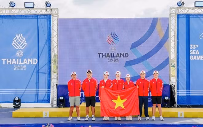 Đội tuyển golf Việt Nam đã kết thúc thi đấu SEA Games 33 và tiếp tục giành được huy chương. Ảnh: VGA