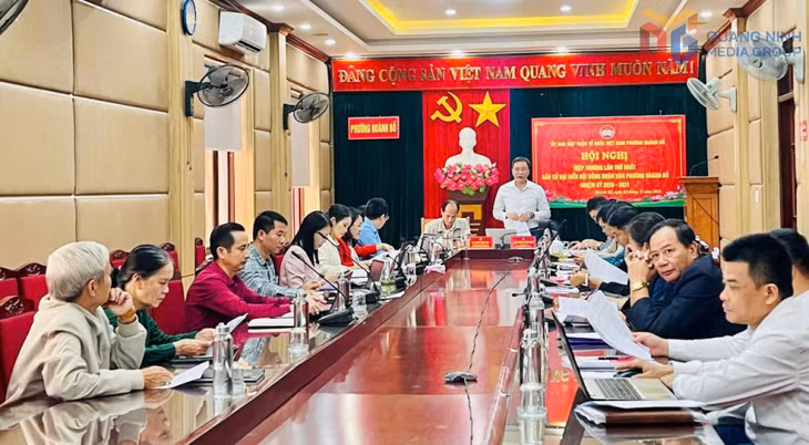 Quang cảnh Hội nghị hiệp thương lần thứ nhất để thỏa thuận cơ cấu, thành phần, số lượng người ứng cử đại biểu HĐND phường Hoành Bồ, nhiệm kỳ 2026-2031.