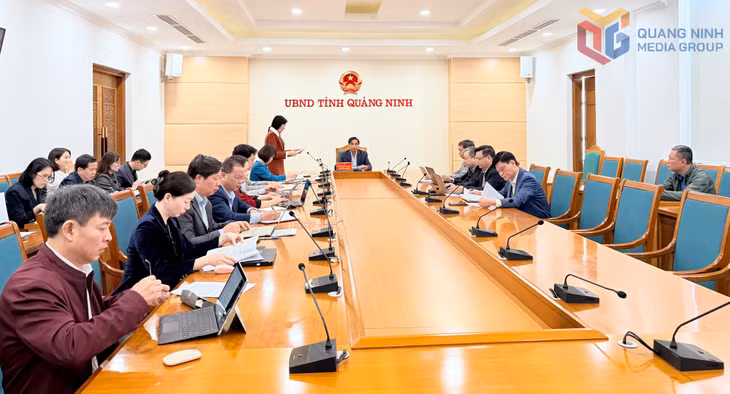Ngày 17/12, UBND tỉnh họp nghe báo cáo tiến độ triển khai công tác kiểm kê tài sản công tại cơ quan, tổ chức, đơn vị, tài sản kết cấu hạ tầng do nhà nước đầu tư, quản lý thuộc phạm vi quản lý của tỉnh Quảng Ninh năm 2026. Ảnh: Việt Hưng