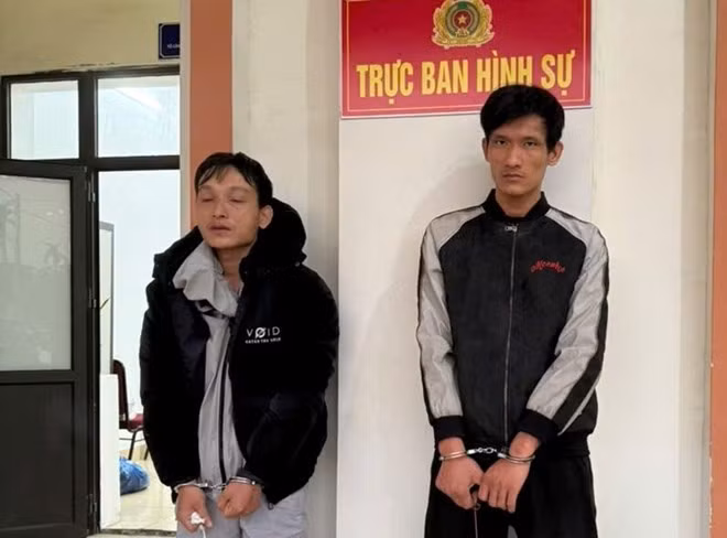 Các đối tượng Bùi Văn Cần và Bùi Quang Trung. Ảnh: Công an TP Hải Phòng