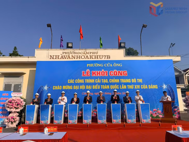 Phường Cửa Ông tổ chức khởi công các công trình nâng cấp đô thị.
