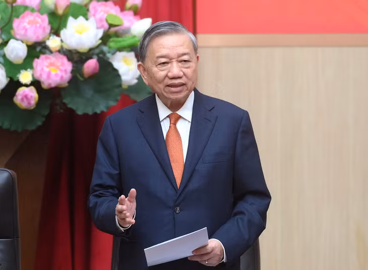 Tổng Bí thư Tô Lâm phát biểu tại hội nghị. (Ảnh: ĐĂNG KHOA)