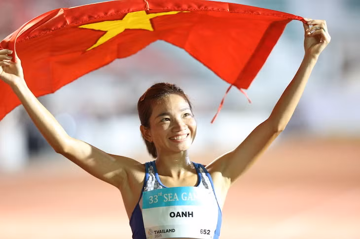 Nguyễn Thị Oanh giành 3 huy chương vàng SEA Games 33. Ảnh: Minh Anh