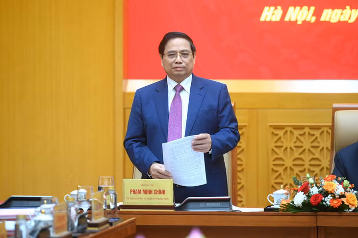 Thủ tướng Chính phủ Phạm Minh Chính phát biểu tại hội nghị. (Ảnh: ĐĂNG KHOA)