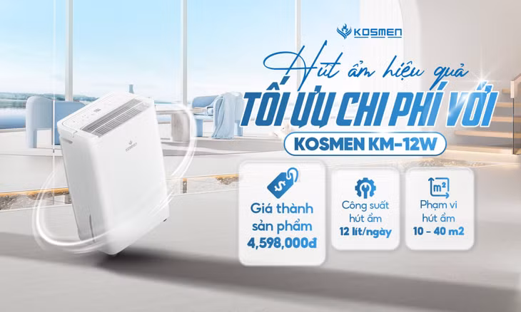 Hút ẩm hiệu quả, tối ưu chi phí với Kosmen KM-12W.