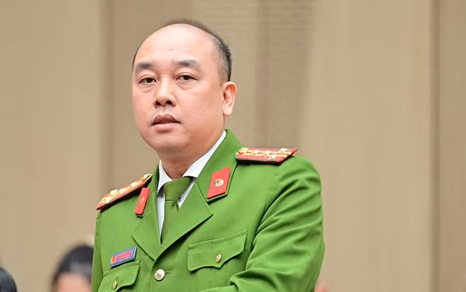 Đại tá Nguyễn Đức Long nói về vụ án Mr Hunter. Ảnh: Quang Việt