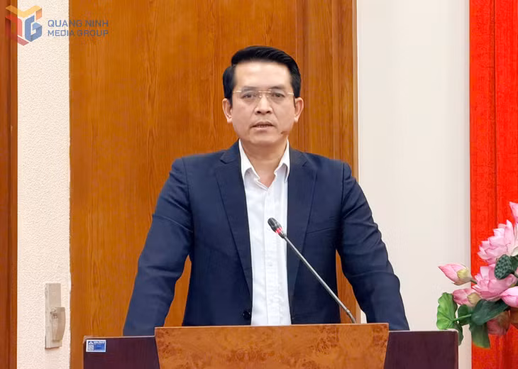 Đồng chí Vũ Ngọc Tuấn, Phó Bí thư Đảng uỷ, Trưởng Ban Chỉ đạo 35 Đảng uỷ UBND tỉnh phát biểu tại hội nghị.