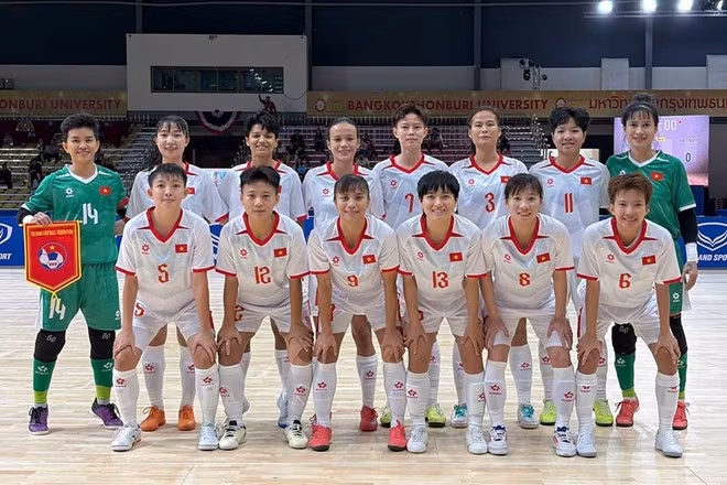 Tuyển futsal nữ Việt Nam giữ vững hạng 11 thế giới. Ảnh: VFF