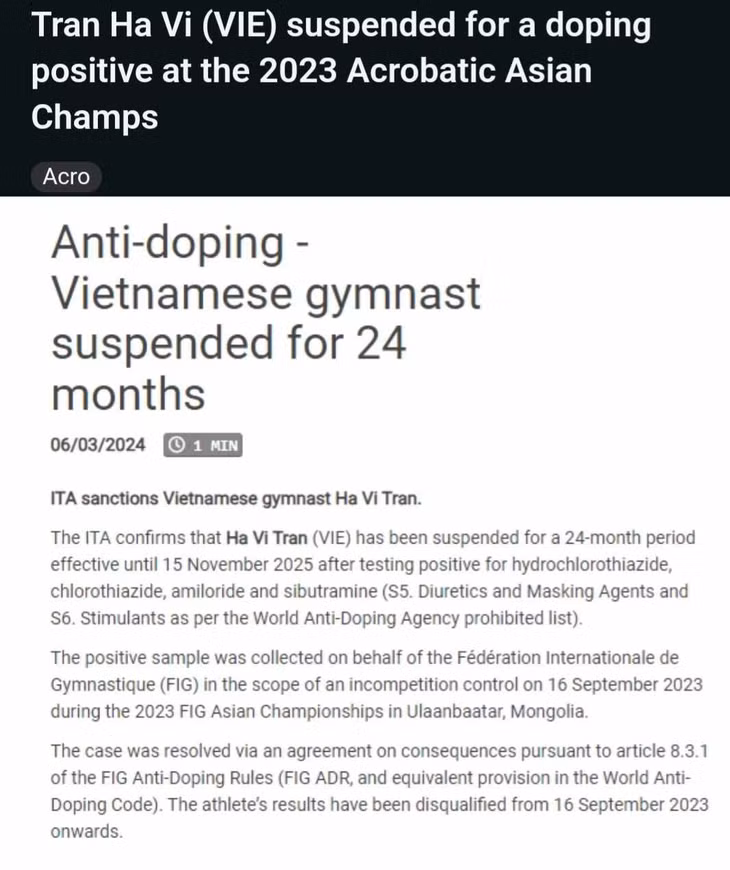 Thông báo của ITA