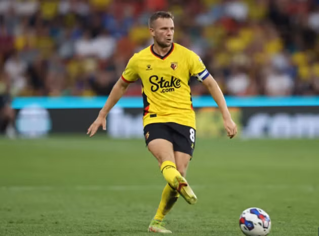 Tom Cleverley trong màu áo Watford.