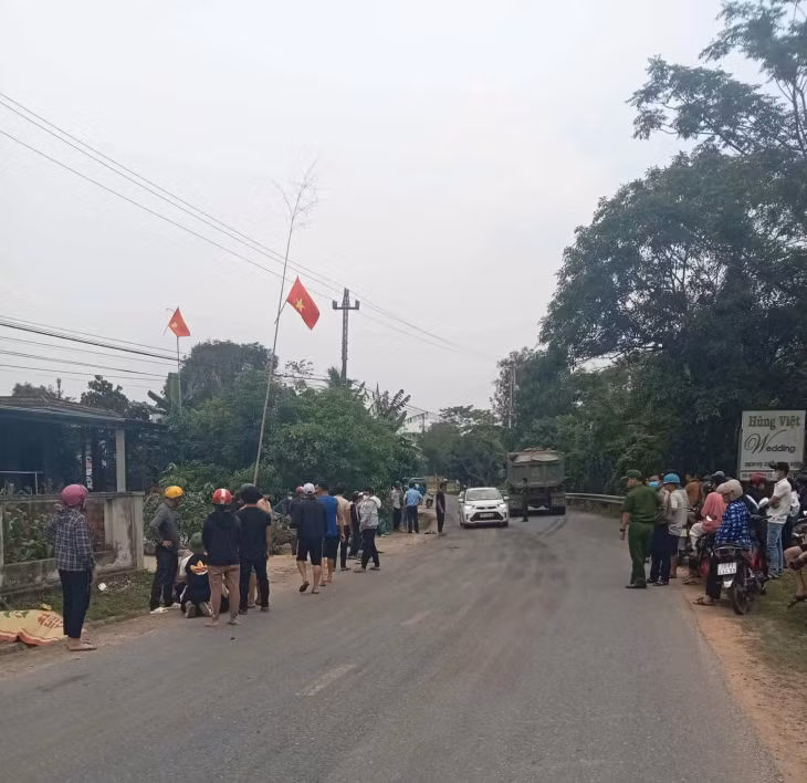 Hiện trường vụ tai nạn.