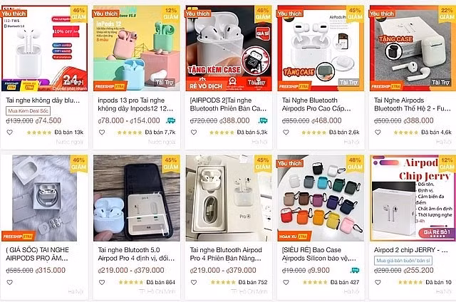 Nhiều shop đăng bán các sản phẩm có mức giá rẻ hơn giá niêm yết từ 3-4 lần kèm thêm thông tin như "giảm giá sốc", "thanh lý xả kho" để "hút" khách.