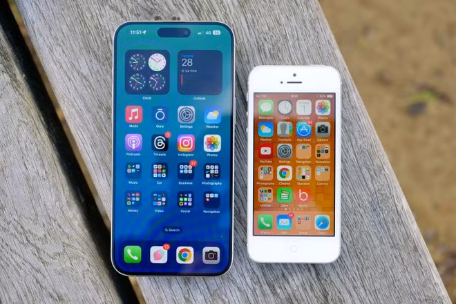Viền màn hình iPhone mỏng đi đáng kể trong nhiều năm qua. Ảnh: Digital Trends.