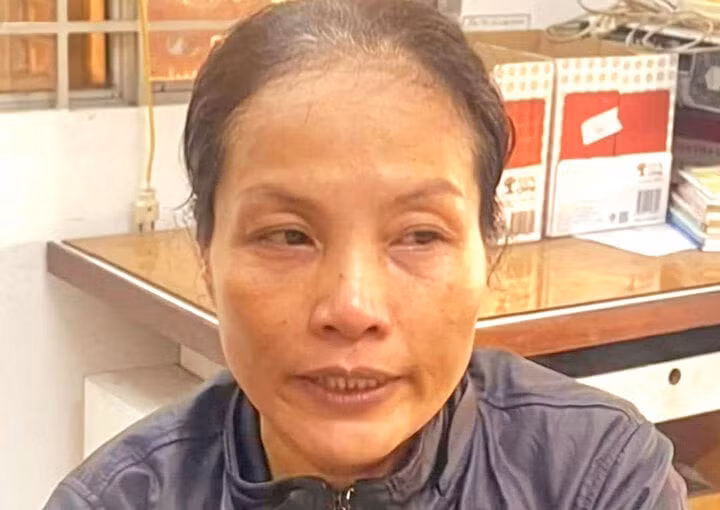 Ngô Thị Mộng Thắm tại cơ quan điều tra.